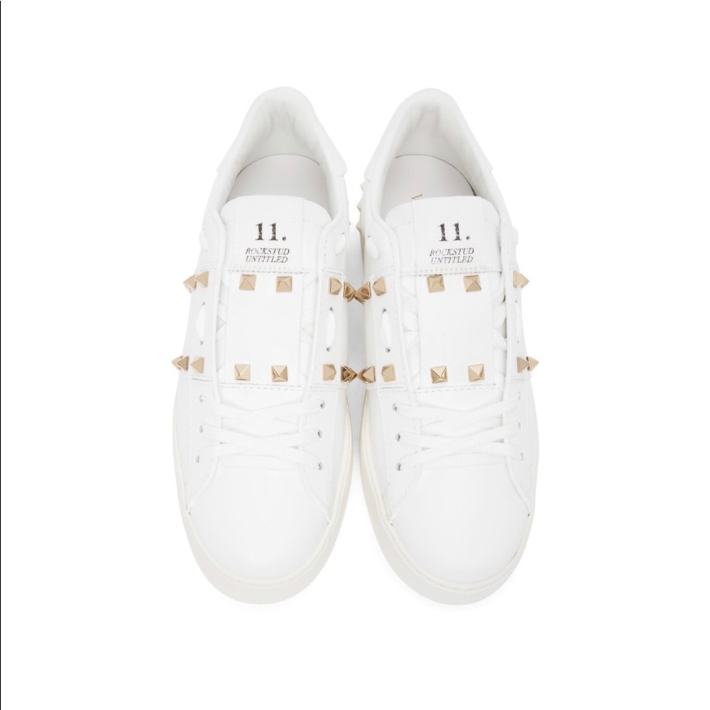 Valentino Rockstud Leather Sneakers